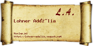 Lohner Adélia névjegykártya